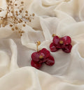 Boucles d’oreilles Poppy grenat